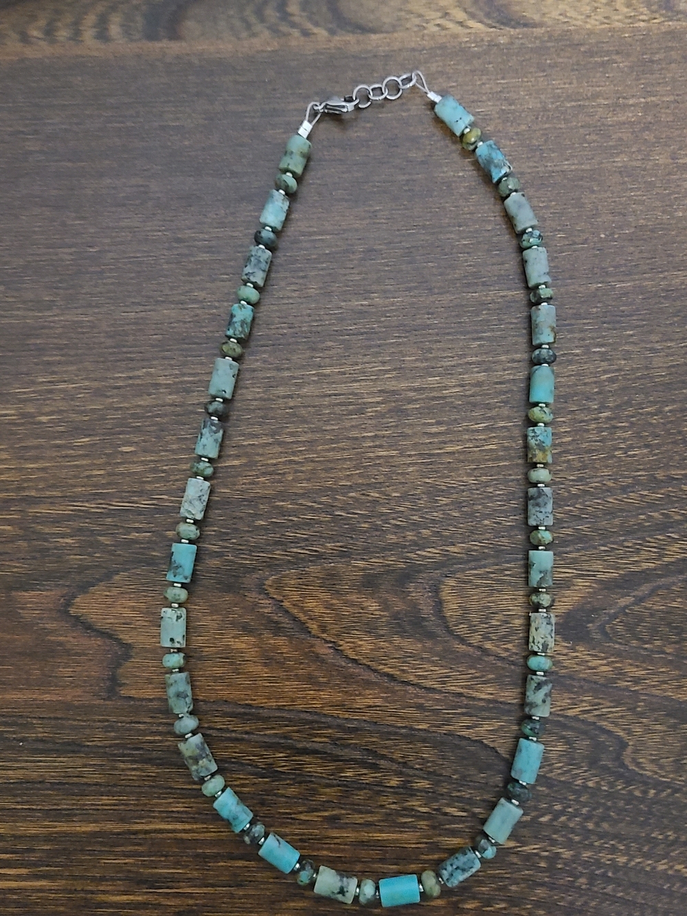 20" Handcrafted Turquoise Bead Necklace - Women Jewelry